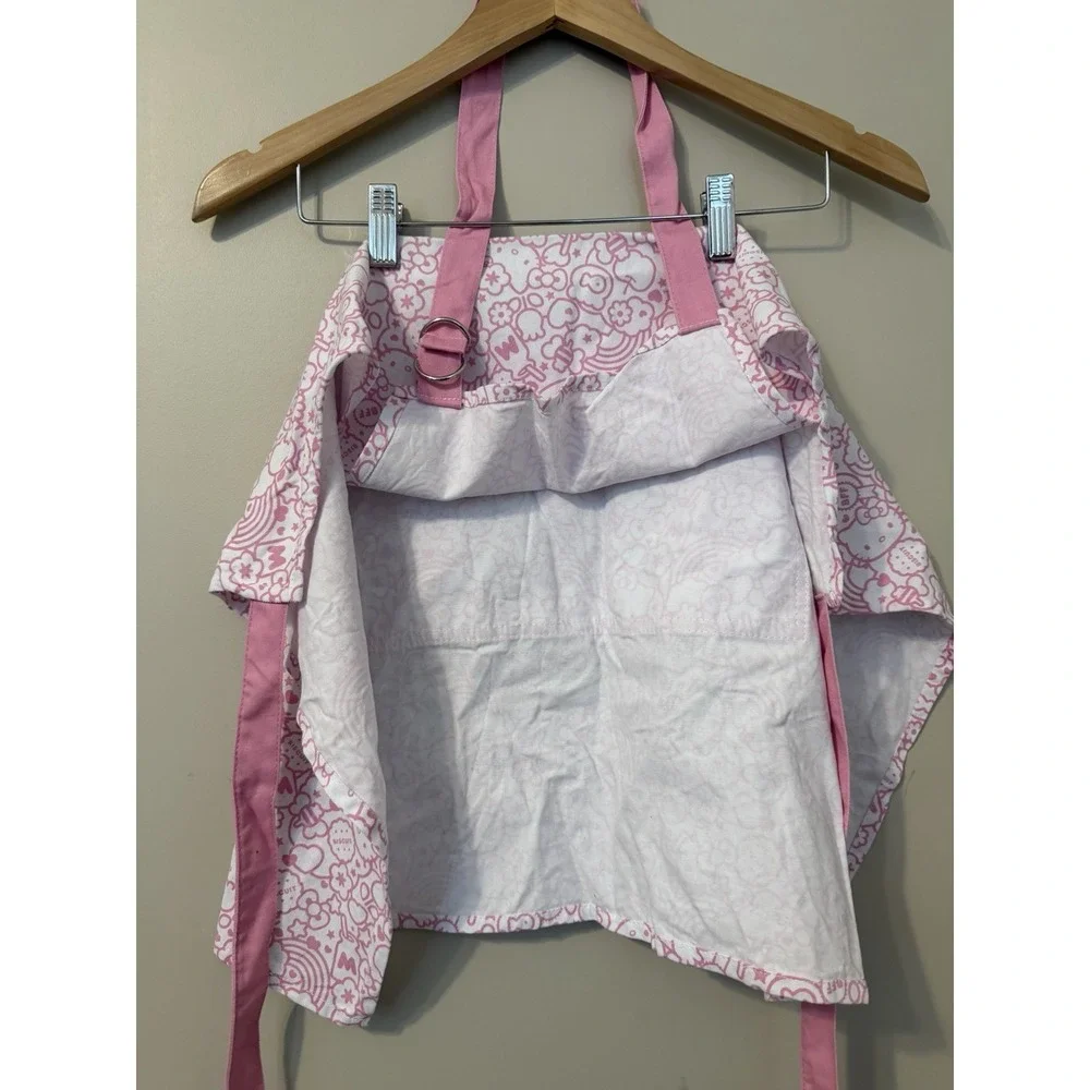 1pc Sanrio Hello Kitty Cute Canvas Apron with Pocket Back Apron ONE SIZE